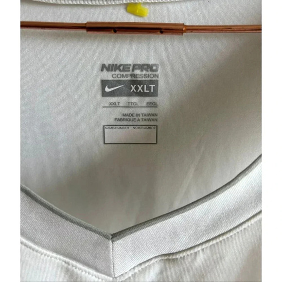 Nike Pro Mens Compression Tank Top Dri-Fit Mesh Sleeveless Shirt White Sz XXLT - Picture 3 of 7